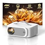 Projector 4k: [Official-Apps/Auto Focus/1500ANSI] Smart Projector Bluetooth5.2 & WiFi6 & 35W Dolby Audio,Auto Keystone Focus,HDR10+,Lisowod Portable Projecteur for Bedroom/Celling/Home