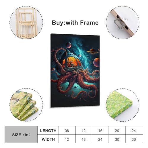 Décoration murale Space Squids5 design artistique moderne 30 x 45