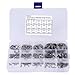 E Clip Retaining Ring Circlip Assortment Kit 300 Pcs Stainless Steel E Type Retaining Rings for Machinery Automotive Industrial Applications M1 2 to M15