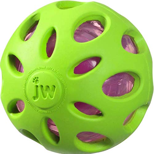 JW Bola Crackle Ball Para Cães, Verde, Medio