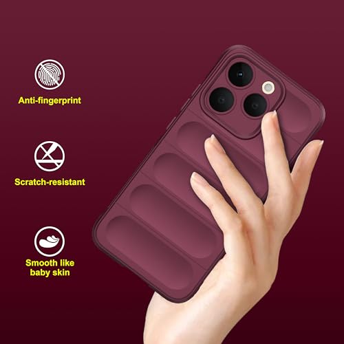 Image of amazon basics Back Case Cover for Realme 15T 5G | Compatible for Realme 15T 5G Back Cover | Liquid Silicon Magic Case with Camera Protection | Plum