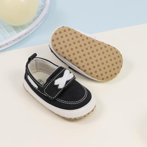 Image of Infant Baby Boys Girls Canvas Sneaker Toddler Slip On Anti Skid Newborn First Walkers Candy Shoes for 0-18 Months