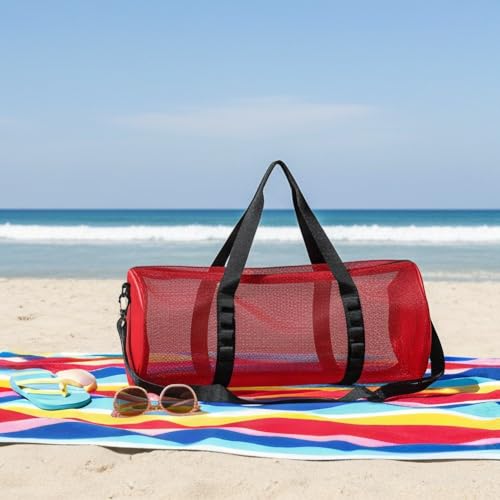 Bolsa de lona de malla para buceo bolsa de transporte portátil 7