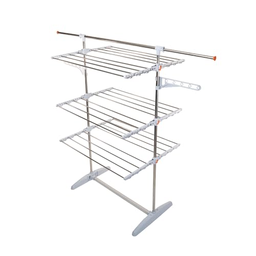 Teleshopping Séchoir Innovation Deluxe - Séchoir Étendoir Linge Intérieur - Séchoir à Linge Pliable, Compact et Stable - Étendoir à Linge Facile à Déplacer - Avec Barre d'extension spéciale drap de 2m