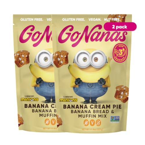 GoNanas Minions Banana Cream Pie Banana Bread Mix, Suitable for