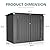Breezestival 80 Cu. Ft Outdoor Trash Can Storage, 6x4 Ft Outdoor Storage Shed, Horizontal Metal Shed w/Lockable Doors & Waterproof Lid Chain - Holds Trash Cans, Garden Tools for Patio/Garden/Backyard