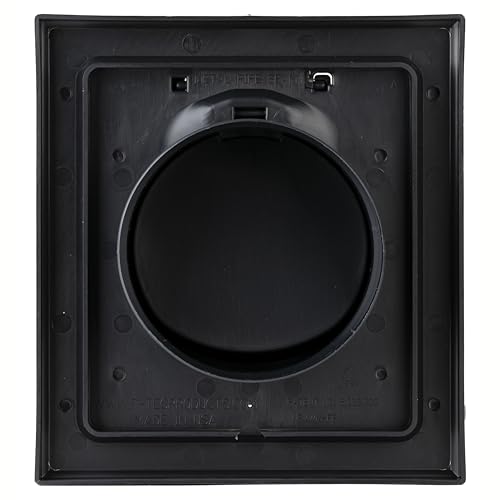 Image of NO-PEST VENT Dual Door Dryer Vent Cover 4 Inch Outdoor, Made in USA, Highest UV-Resistant Plastic, No Lint-Collecting Screen (Onyx, 4 inch Plastic Vent With Collar)