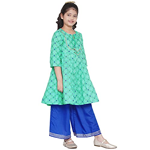 Image of Bitiya By Bhama Girl's Cotton Blend Kurta & Palazzo
