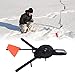 SUNFECILI Tip Up Fishing Flag, Ice Fishing Flag Marker, Triangular Base, Fixed Tip Up, Winter Fishing Gear, ABS, Portable