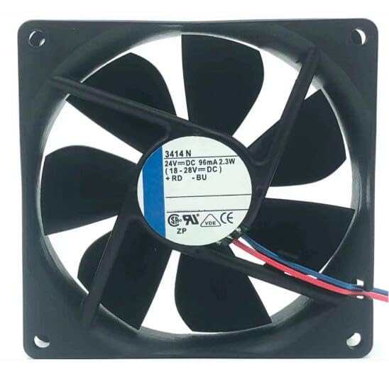 Ventilateur de refroidissement 92mm 24V 3414N 2 Fils pour armoire informatique