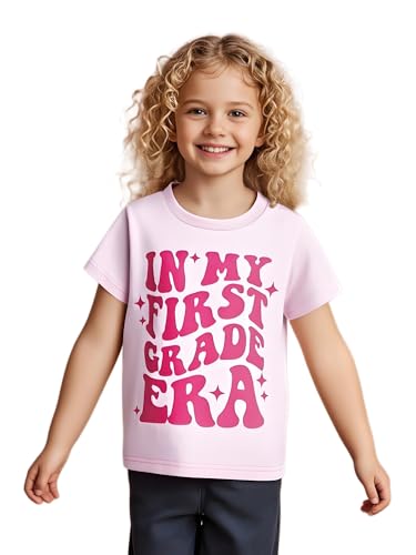 Toddler Kids Little Girls First Day of School Shirt in My Pre-K/Kindergarten/First Grade Era Short Sleeve T-Shirt
