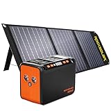 ROCKSOLAR Portable Power Station and Foldable Solar Panel - RS81 Max 111Wh Solar Generator Lithium B