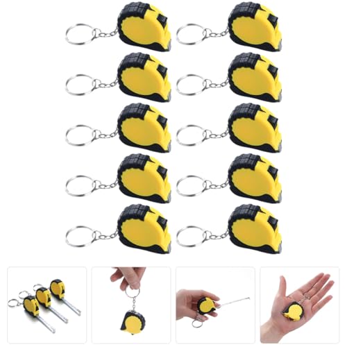 Mini cinta métrica retráctil con llavero Holibanna 10 piezas miniatura 7