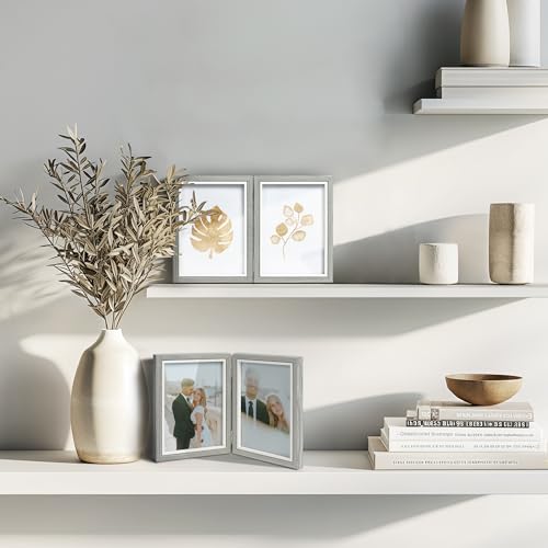 Afuly 13x18 Cornice Foto Grigio Bianco Doppio