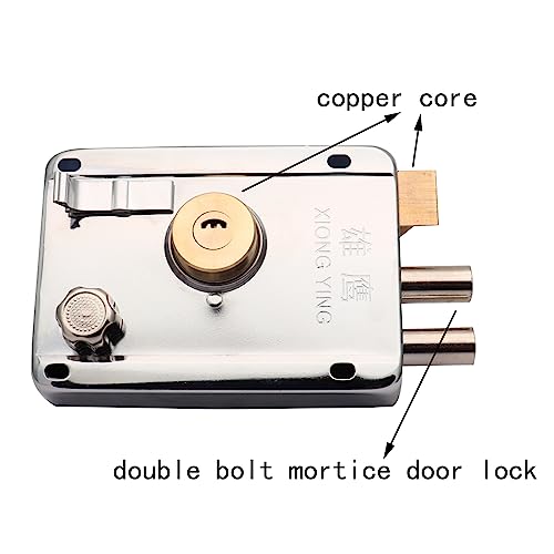 Sipery Door Lock Sets Stainless Steel Cylinder Door Rim Lock With Key 4.72X3.35Inch Exterior Door Lock Set With Deadbolt Left/Right Handed Security Lock #TOP1