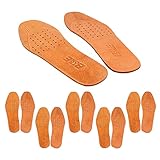 Clarmonde Genuine Leather Shoe Insoles, Absorbent Ultra Thin Pigskin Leather Insoles Break in and Conform to The Shape of Feet (6)