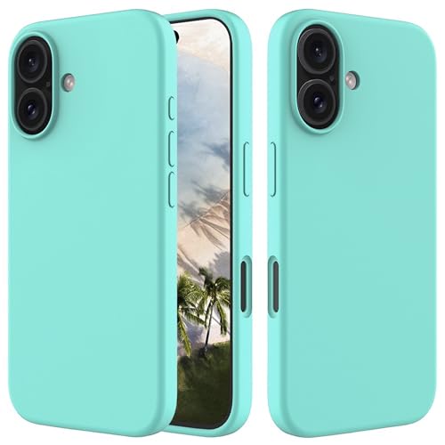 Image of ArmourPro Silicone Back Case for iPhone 16, Soft-Touch Case | Light Cyan