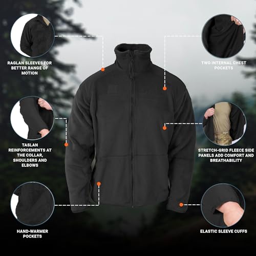Image of Propper Men's Gen III Fleece Jacket, Military-Style Zip Up