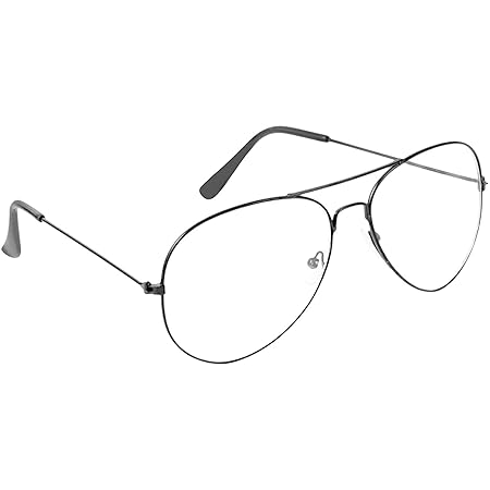 BOVC Blue Cut Zero Power Silver Aviator Spectacles with Anti-glare for Eye Protection from UV400 by Computer Laptop Mobile Gaming Glasses