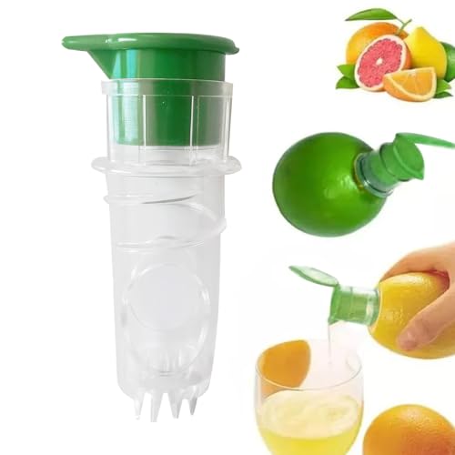 Lem On Squeeze, exprimidor de frutas, herramienta exprimidora de cítricos, filtro integrado, extracción de sin esfuerzo, color transparente, para naranja, limón, granada, hogar, bar, cocina