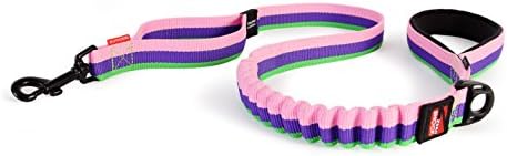 EzyDog ZERO SHOCK Leash - Best Shock Absorbing Dog Leash, Control & Training Lead (48" Bubble Gum)