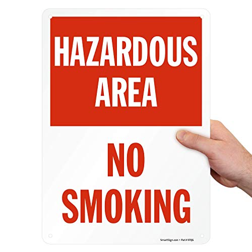Étiquette Hazardous Area pour sécuriser les espaces de stockage et interdire de fumer