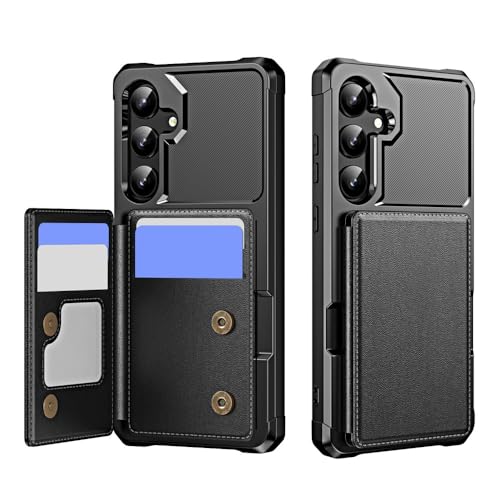 Étui Samsung S10E cuir noir pour ranger vos cartes lors de vos déplacements