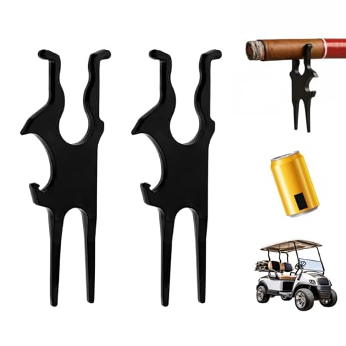 KELIUM Caddor Cigar Holder Caddor Caddy Clip Magnetic Multifunctional Golf Cigar Holder with a Divot Repair Ttool and Bottle Opener Ideal for Golf Barbecues Fishing and Travel