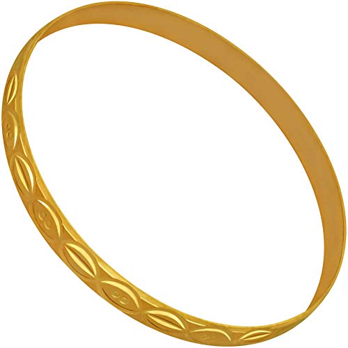 LIFETIME JEWELRY 6.5mm Bangle Bracelet 24k Real Gold Plated for Women - Main Image