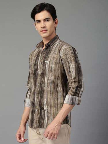 Image of Majestic Man Men's Stylish Unique Print Casual Shirt - Pure Cotton| Full Sleeve | Trendy & Comfortable