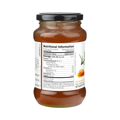 Image of INDIGENOUS HONEY Raw Organic Sesame Til Honey 17.64 oz Glass Jar