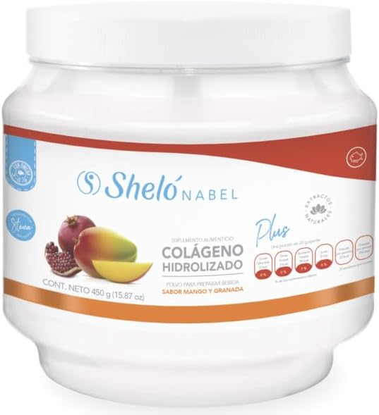 Shelo NABEL Ácido Hialurónico Colágeno Hidrolizado 15.87 oz (MangoGranada)
