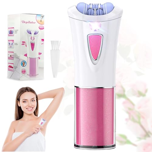 Facial Epilator, Facial Hair Removal for Women Electric Hair Remover with LED Light Battery-Operated Cordless Epilator for Women Portable Hair Rmoval for Face Legs Armpits Bikini Line (Style-1)