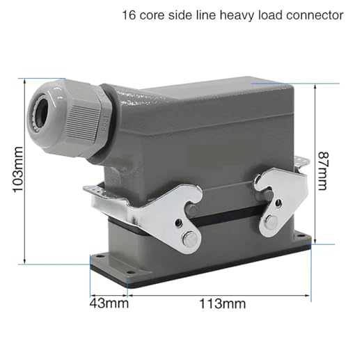 Conector rectangular Heavy Duty 16 pines 16A 500V miniatura 2