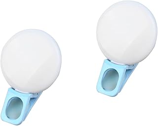 UPKOCH 2piezas Lámpara Led De Selfie Portátil Clip Luz De Relleno Mini para Teléfonos Móviles y Laptops Diseño Color Azul