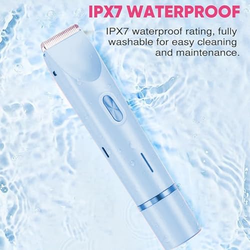 Afeitadora corporal inalámbrica recargable USB azul de doble cabezal 2