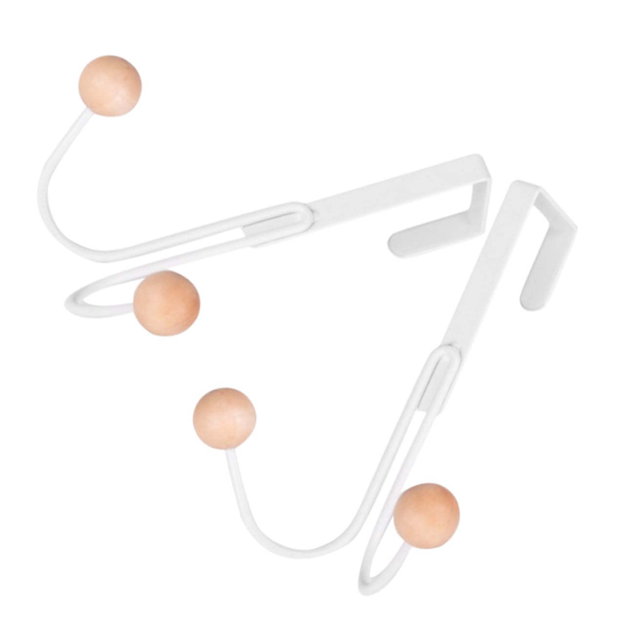 VILLFUL 2pcs Creative Wooden Goal Hook Door Hanger Racks Clothes Hanging Hook Over Door Towel Hanger Hooks for Back of Door Hanging Storage Hook Rack Door Hanger Hook for Bag Hangers Iron