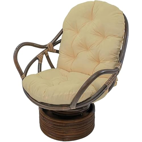 JIcloun Cuscino per Sedia a Dondolo Girevole, Cuscino per Sedile in Vimini Rattan, Cuscini per Sedia a Dondolo Impermeabili e Resistenti ai Raggi UV, Decorazione della casa - A13