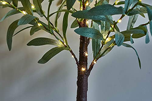 Hairui Lighted Olive Tree Decor Battery Operated Or Usb 18In 50 Warm White Led With Timer, Light Up Table Top Artificial Greenery Tree With Fairy Lights For Wedding Holiday Home Christmas Decoration #TOP1