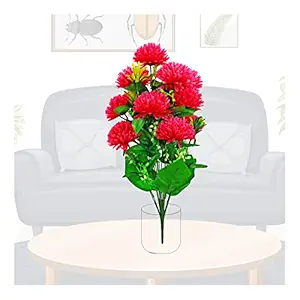 HOME GENIE Artificial Dahlia Flowers | Big Artificial Dahlia Flowers for Decoration | Artificial Dahlia Flowers for House, Office, Party, and Birthday Decoration - Light Pink