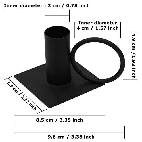 Rabikity Candle Holder With Two-Piece Handle, Square Base Cone Candle Holder, Cone Candle Holder Shape, Suitable For Festivals, Parties, Weddings, Dinners #TOP2