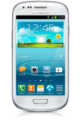 Samsung Galaxy S III mini (I8190) - Smartphone libre Android (pantalla 4', cámara 5 Mp, 8 GB, Dual-Core 1 GHz, 1 GB RAM), blanco