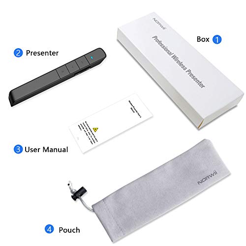 Key-Customized Wireless Presenter Remote, KNORVAY N36 Presentation Pointer Presenter Supports Hyperlink, Media Play/Pause, Previous/Next Track, Volume Mute etc