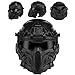 Kask szturmowy Ronin, szybki hełm pełnotwarzowy Airsoft, wbudowany taktyczny zestaw słuchawkowy Wentylatory przeciwmgielne Gogle przesuwne z osłoną przeciwsłoneczną, do wojskowego strzelania,Black