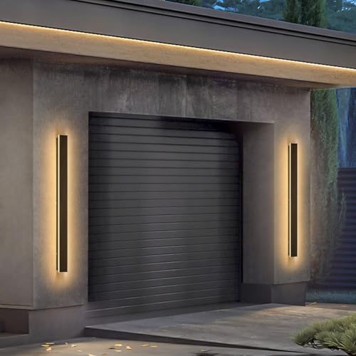 GREMLBUK 59 Inch Outdoor Wall Lights Long Outdoor Wall Sconce LED Linear Wall Light 3000K Modern Wall Mount Exterior Light Fixtures for House Garage Porch