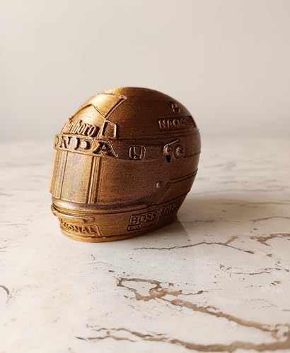 Peça Colecionável Capacete Formula 1 Ouro Velho