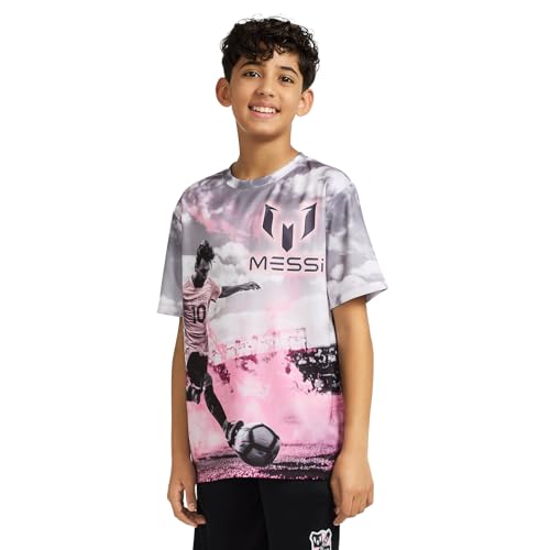 Boys' Lifestyle Short Sleeve Top, Loose-fit Shirt with Logo, Comfortable2