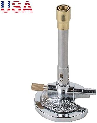Zinnor Labs Premium Bunsen Burner Gas Light with Flame Stabilizer and Gas Adjustment - Liquid Propane (LP), Shipped from The US