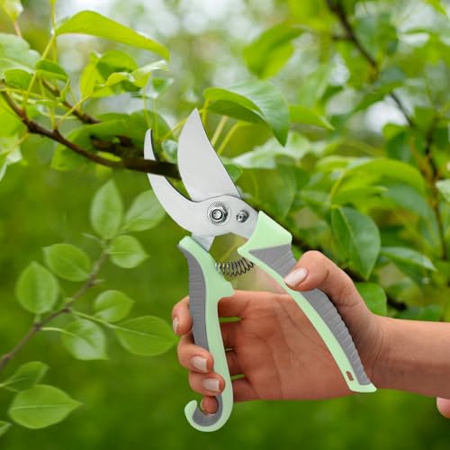 Tijeras de podar para jardín color verde claro miniatura 1