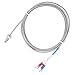 K Type Thermocouple Probe with M6 Screw Thread Temperature Sensor 0-400℃ for Plastics Machinery and Industrial Monitoring(5M)